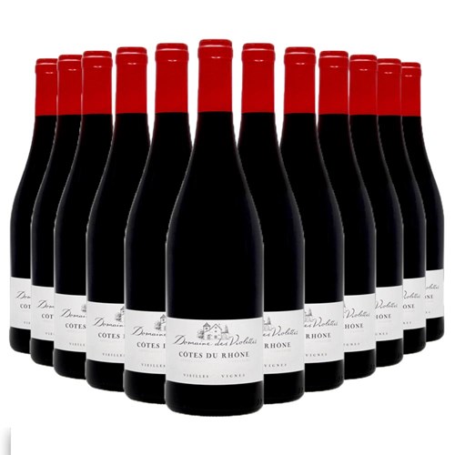 Case of 12 Les Violettes Cotes du Rhone 75cl Red Wine